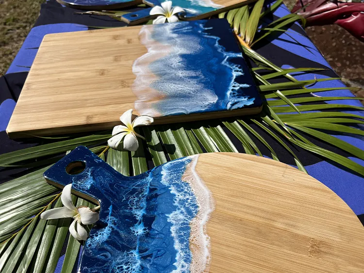 Epoxy resin ocean art workshops