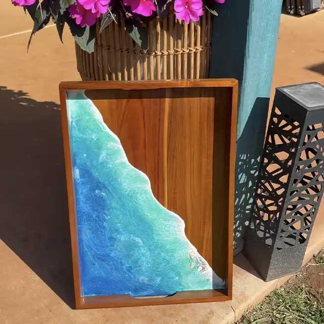Ocean art charcuterie boards