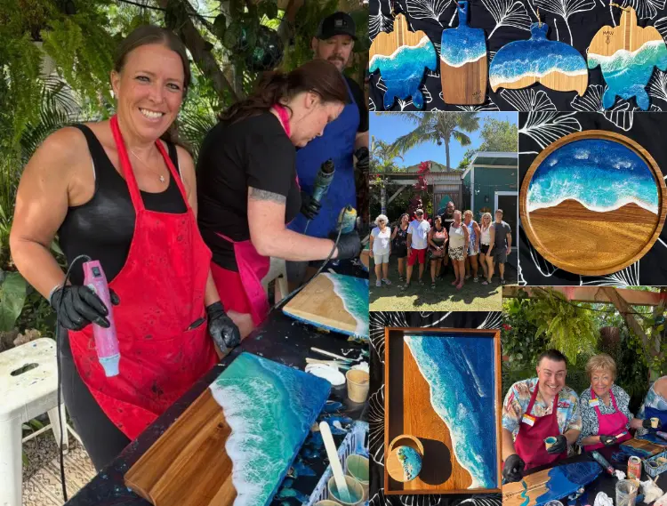 Ocean resin art workshops